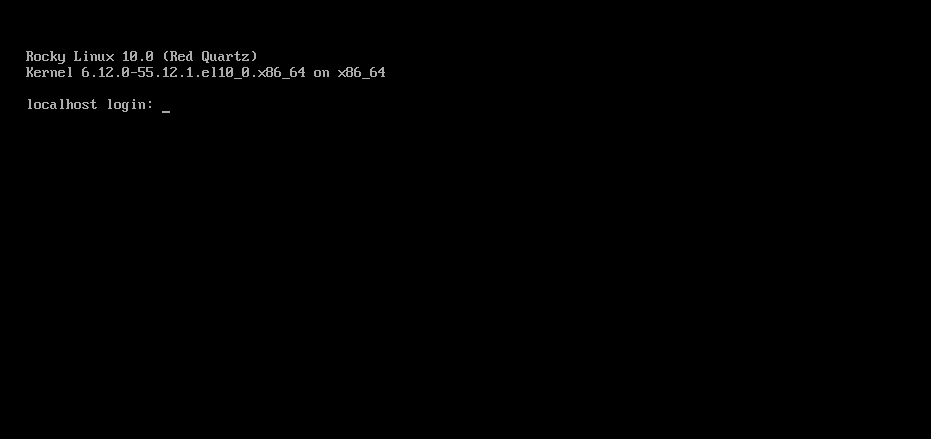 Rocky Linux Welcome Screen